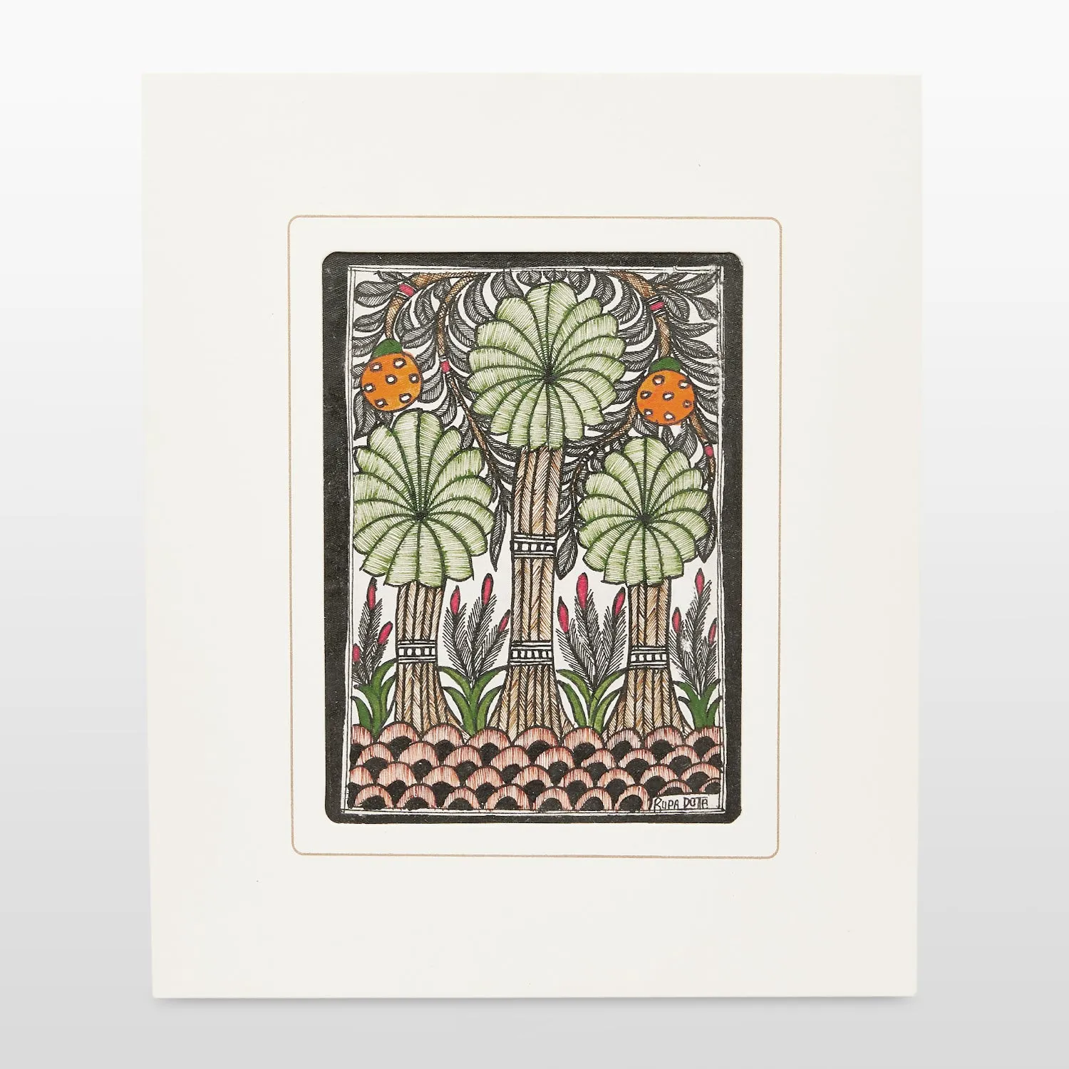 Mount Board Original Madhubani Art Print