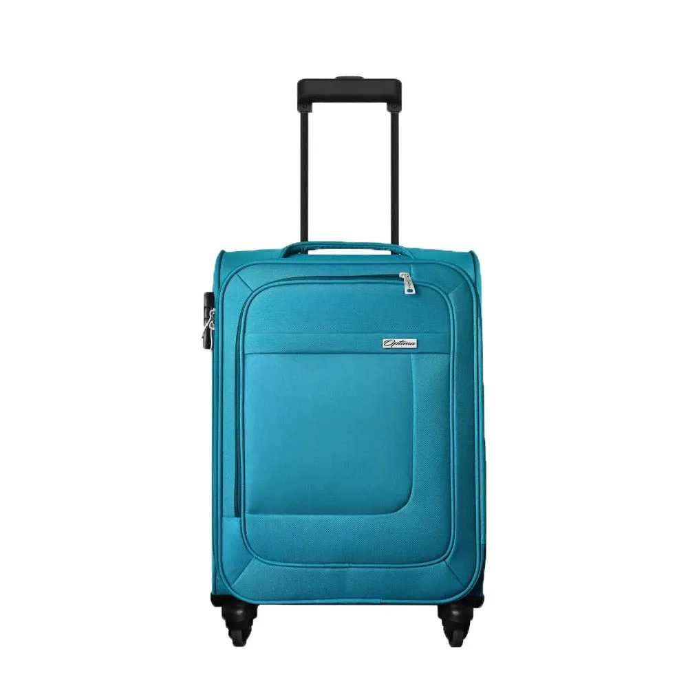 OPTIMA Prion Softside Expandable Roller Luggage, T.Blue, 2-Piece Set (20/24)