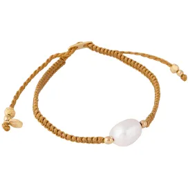 PEARL ROPE BRACELET - ANTIQUE GOLD