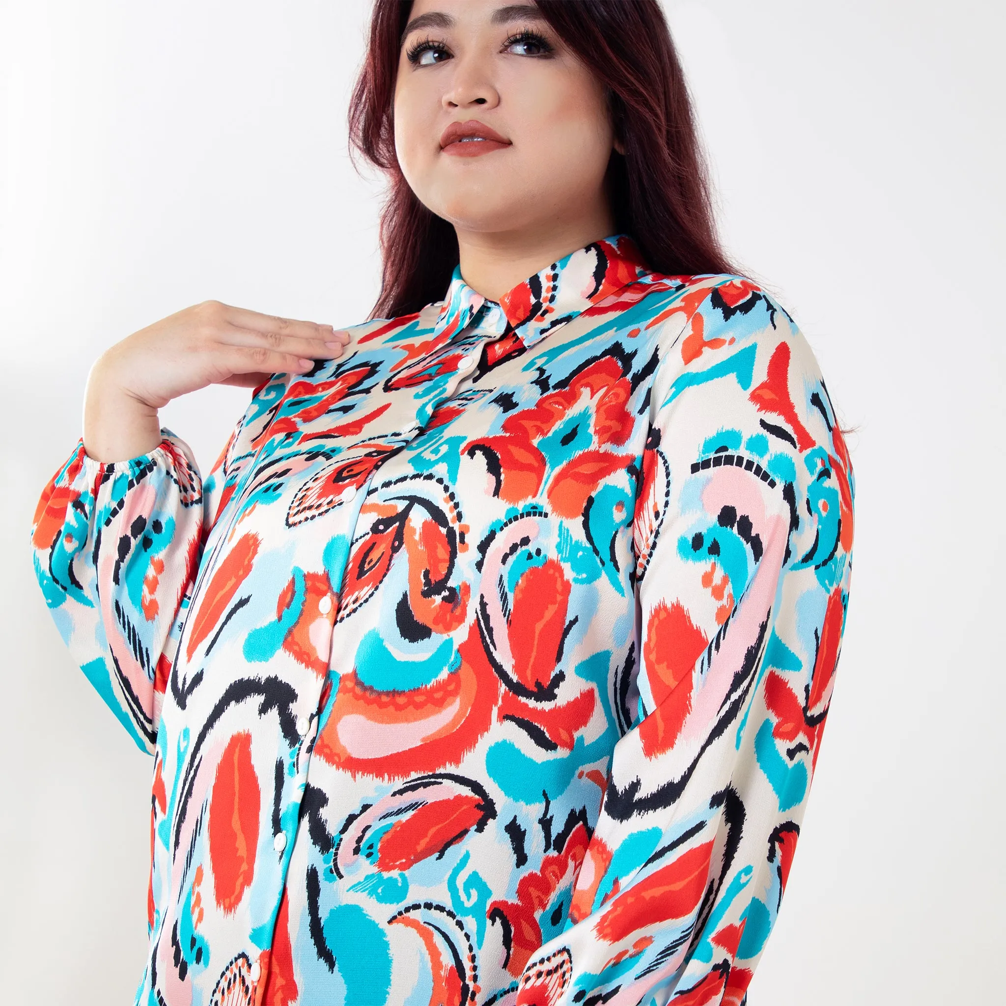 Printed satin Shirt