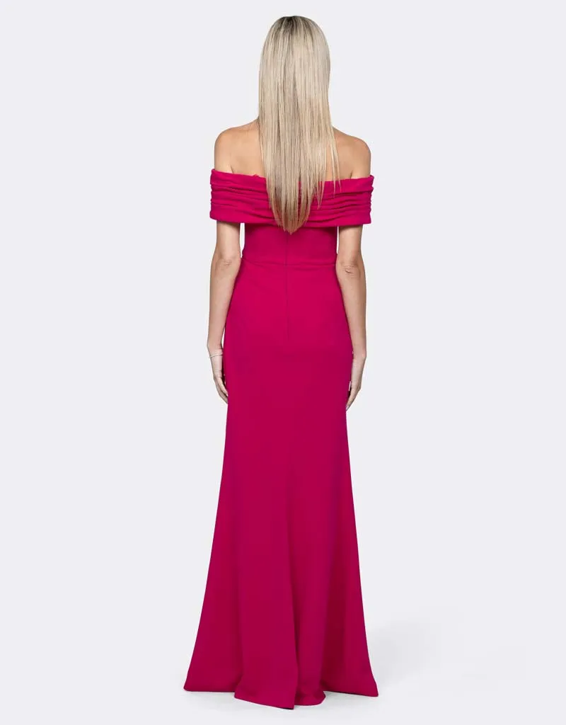 QUINNY OFF SHOULDER GOWN B64D13L