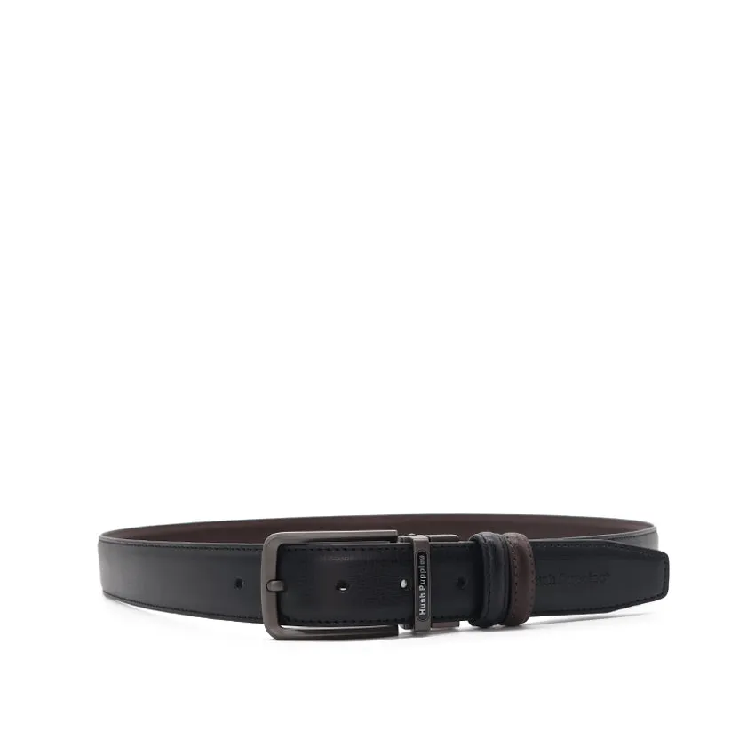 Van Pin Clip Reversible Men's Belt - Black & Dark Brown