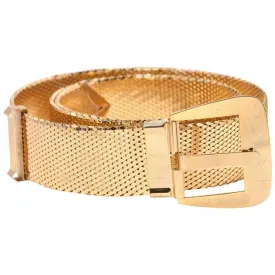 Vintage Whiting and Davis Gold Mesh Metal Belt